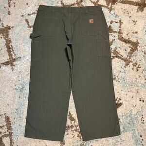 Vintage Carhartt B11 MOS Carpenter Pants Size 42x28 Moss Green